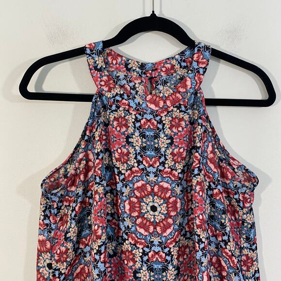 Women's Multicolor Kaleidoscope Graphics Sleeveless Tank Size L - Picture 2 of 7